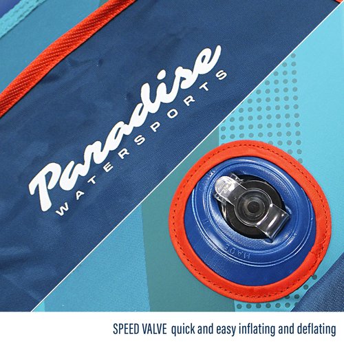 Paradise Water Sports - Breeze Water Towable Tube for Boating - 1 Rider, Teal/Red