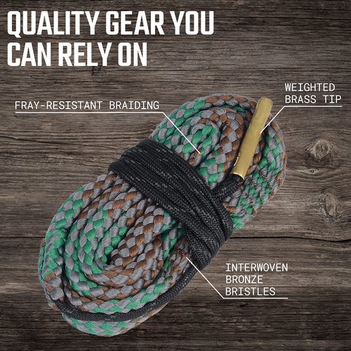 Ultimate Rifle Build Gun Snake - Reusable and Compact Gun Cleaning Rope (9mm.357.380.38cal)