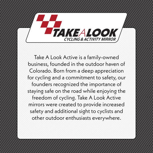 Take A Look Active Original Activity Mirror for Sunglasses, Bike Helmets, or Visors Rear View Mirror for Cycling and Other Outdoor Activities