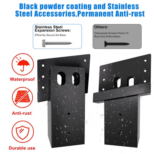 CHICAURA 4x4 Deer Stand Brackets with Stainless Steel Screws, Heavy Duty Elevator Brackets for Hunting Blinds, Shooting Shacks and Deer Blind Windows(Set of 4)