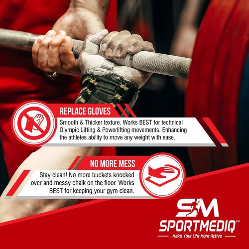 Sportmediq Pro Grade Liquid Chalk – Mess Free Professional Hand Grip for Gym, Weightlifting, Rock Climbing, Gymnastics, Rock Climbing - Dries in Seconds - 8.5 Oz