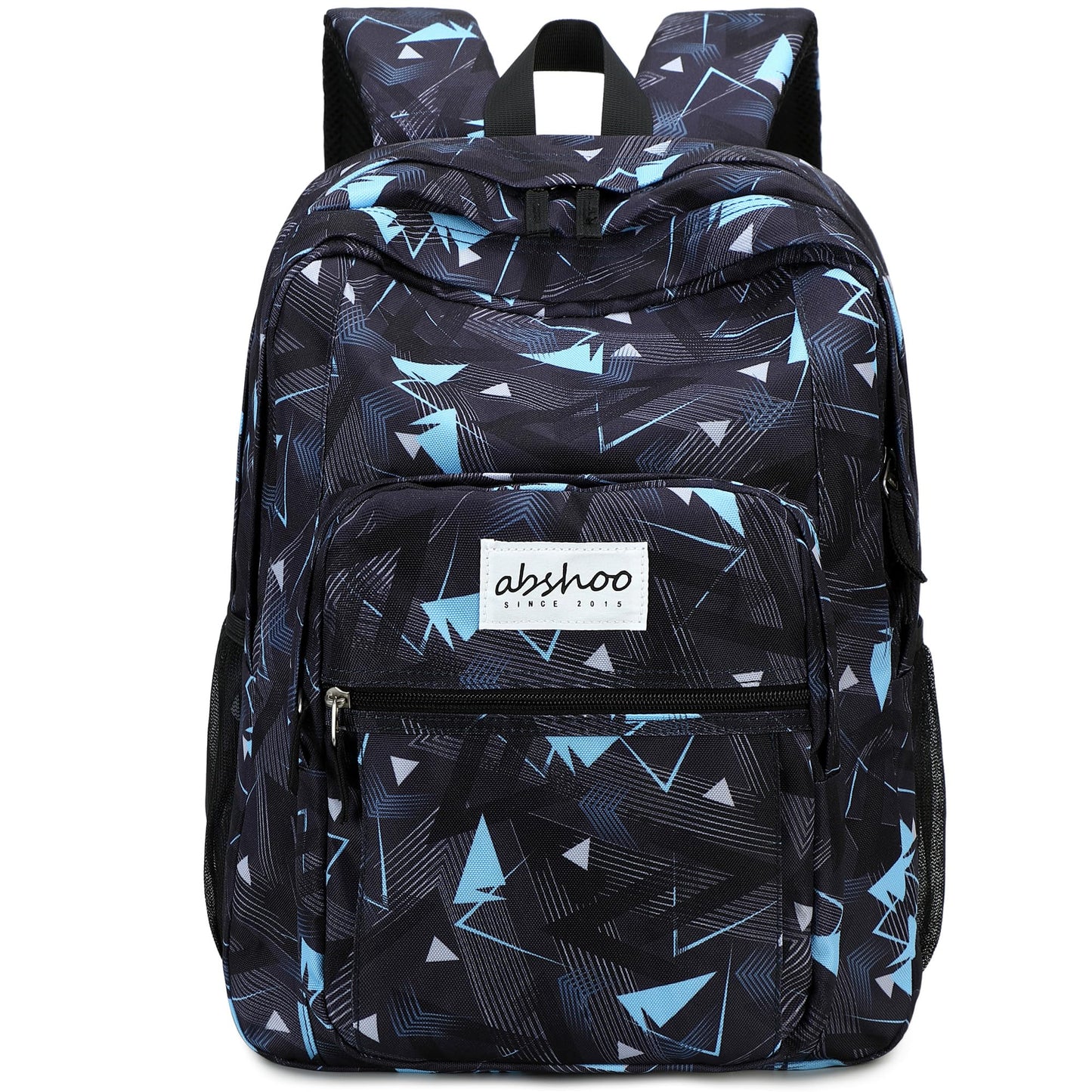 abshoo Classical Basic Geometry Mens School Backpack For College Teen Boys Water Resistant Bookbag (Geometry Black)