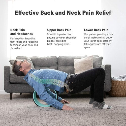 Chirp Wheel Foam Roller - Targeted Back & Neck Pain Relief, Muscle Massage, Trigger Point Therapy, High-Density Foam Tool for Physical Therapy, Stretching & Exercise, 500lbs Capacity, 12-Inch Mint