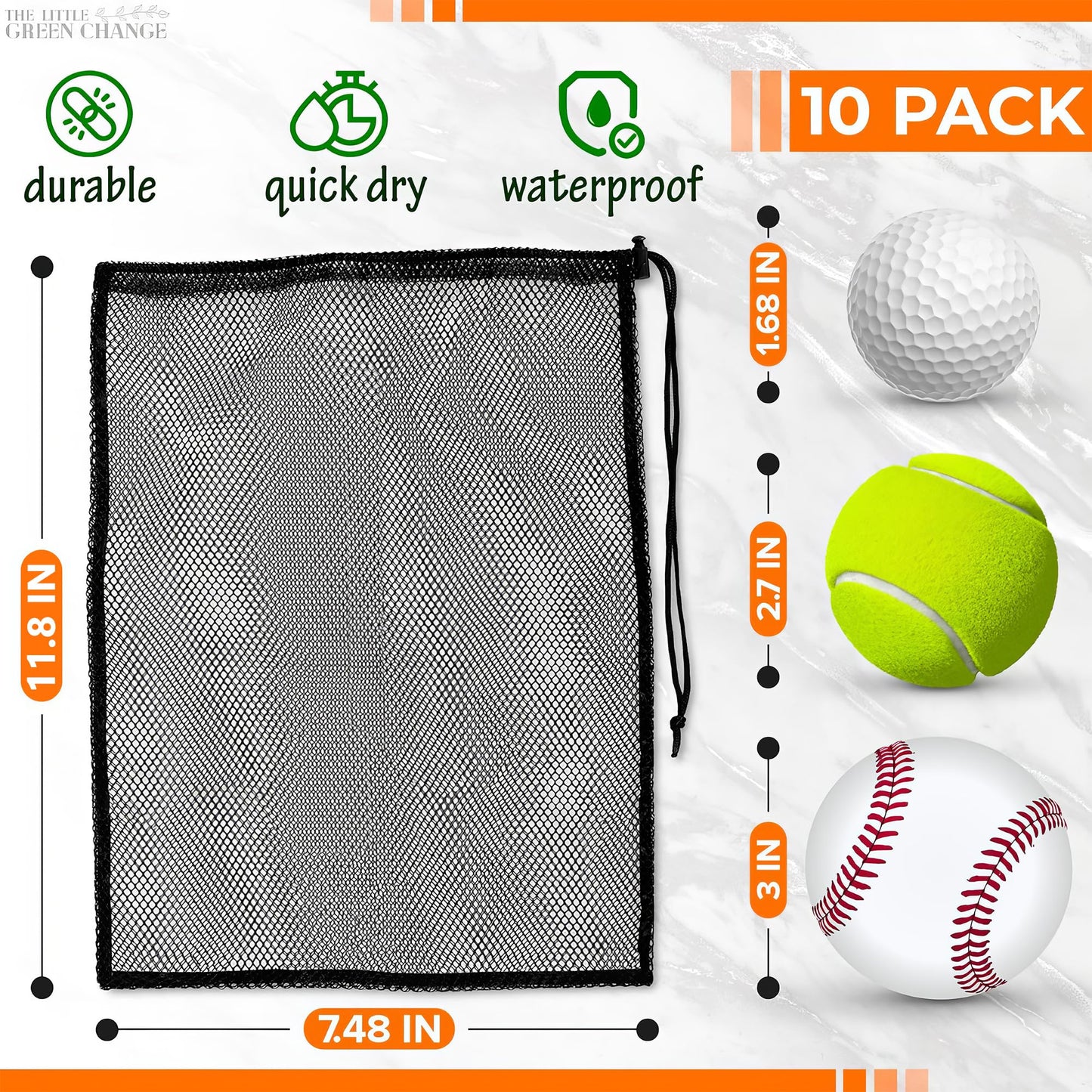10 PCs Small Net Bag – 11.8x7.48" Nylon Mesh Bags With Drawstring – Lightweight, Breathable, Reusable Storage for Travel, Gym, Swimwear, Laundry, Sports, Beach Gear, Camping & Daily Organization