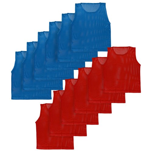 Athllete Unisex Pinnies Scrimmage Vests - Youth Mesh Practice Jerseys (12 Pack)