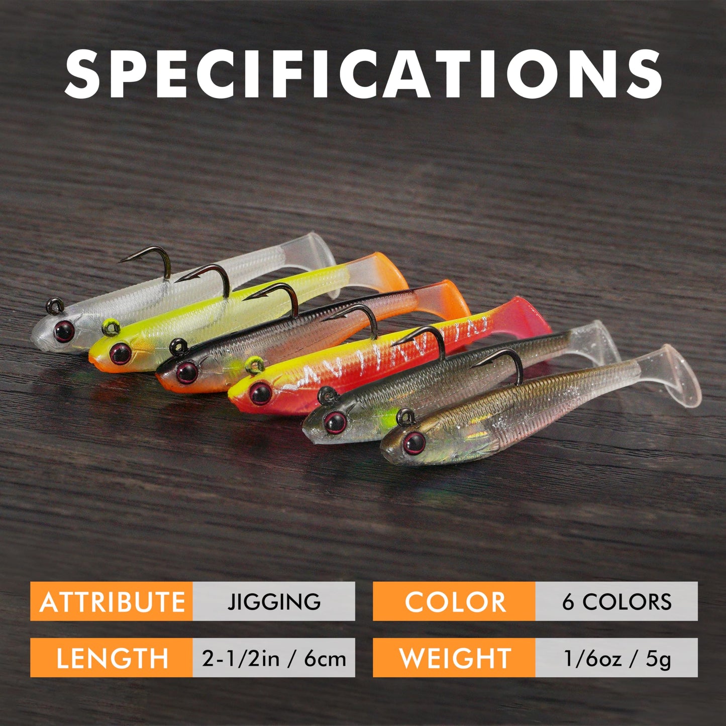 TRUSCEND Fishing Lures for Bass Trout Jighead Lures Paddle Tail Swimbaits Soft Fishing Baits Freshwater Saltwater Jigging Bass Fishing Gear Gifts for Men
