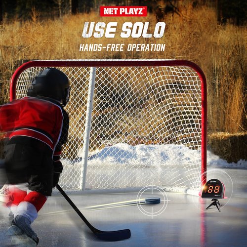 Hockey Radar Gifts Training Aids - Speed Sensor, Hands-Free Radar Guns | Ice, Field, Street & Roller Hockey, High-Tech Gadget & Gear, Black