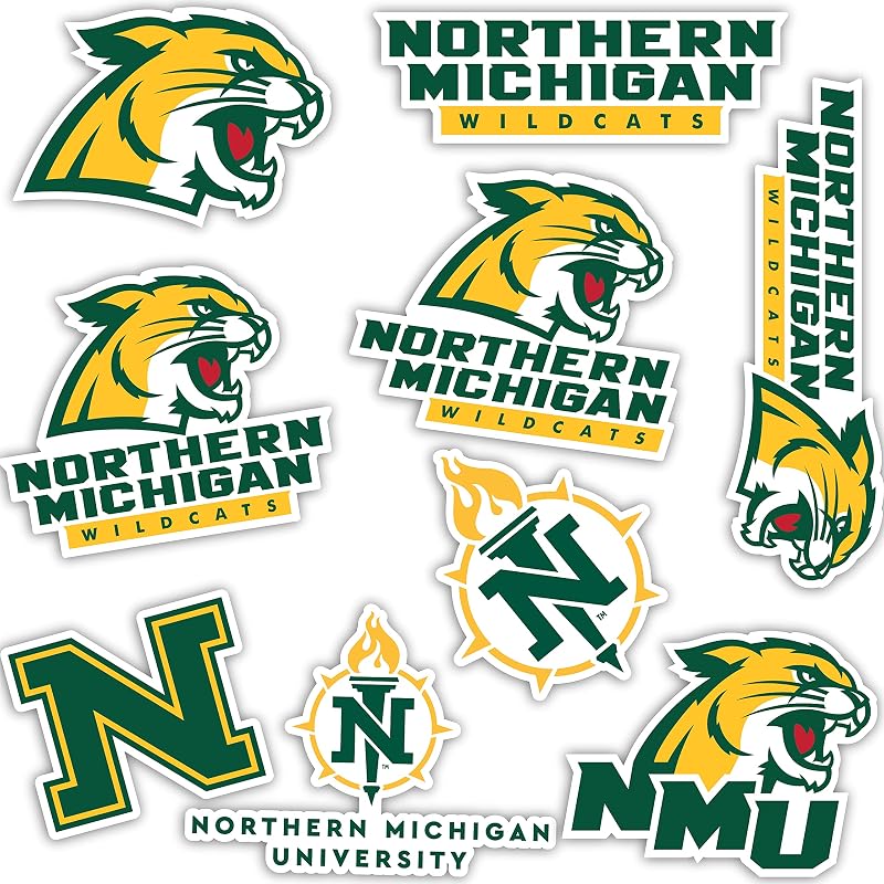 Northern Michigan Wildcats Sticker Sheet - Desert Cactus Official License Decal