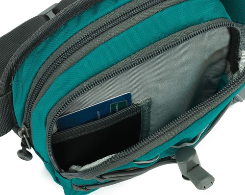 YUOTO Outdoor Fanny Pack with Water Bottle Holder for Walking Hiking Hydration belt Waist Bag Green
