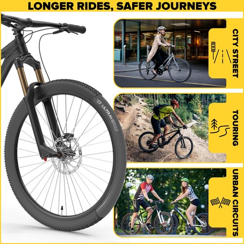Ultraverse Bike Inner Tube for 26 X 1.75/1.95/2.10/2.125 inch Bicycle tire Sizes with Presta Valve - Rubber Tubes for Mountain and Trail, Cruisers, MTB, and All Terrain Bikes – Set of 2