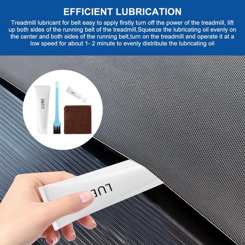 PWEOW Treadmill lubricant for Spirit Sole Fitness Treadmill Tube Tread Belt Deck Lube, Silicone lube Fit Most Brands Fitness Treadmill Maintenance Lubricant Oil with Cleaning Cloth and Brush (white-2)
