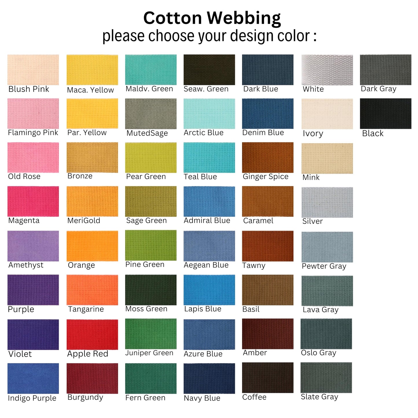 2" & 1.5'' & 1" Cotton Webbing - 5 Yards - 50+ Colors -%100 Natural Cotton - Turkish Woven - 1 Inch 1.5 Inch 2 Inch Black Canvas Webbing for Sewing Straps Bags Climbing Indoors Craft DIY 11515…