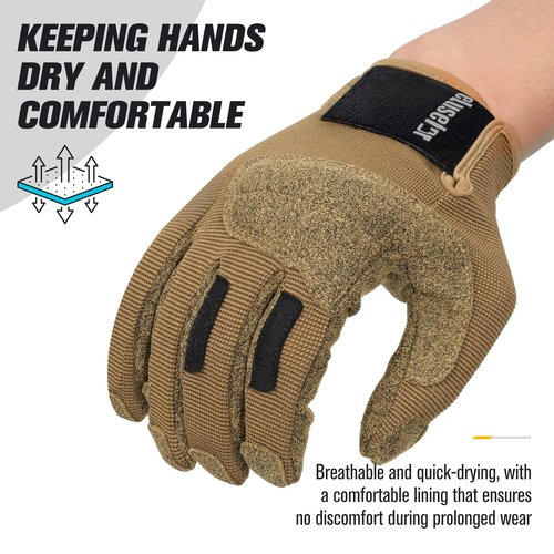 eLusefor Advanced Tactile Shooting Glove: Patented Wrap-Fingers Design, 360° Touchscreen Freedom, Customizable Badge
