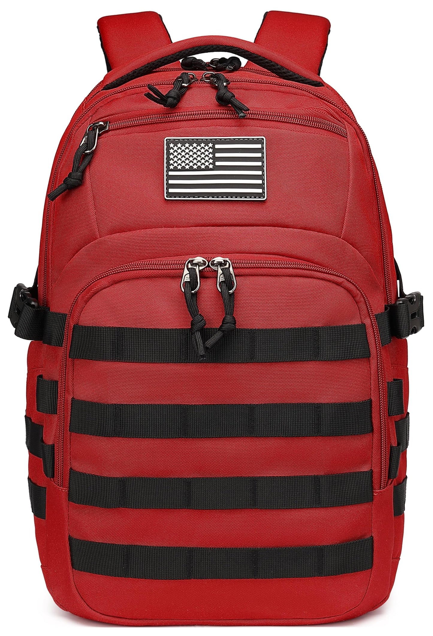 Wotony Military tactical backpack, backpack for men black small tactical assault bag (Red, 20 inch)