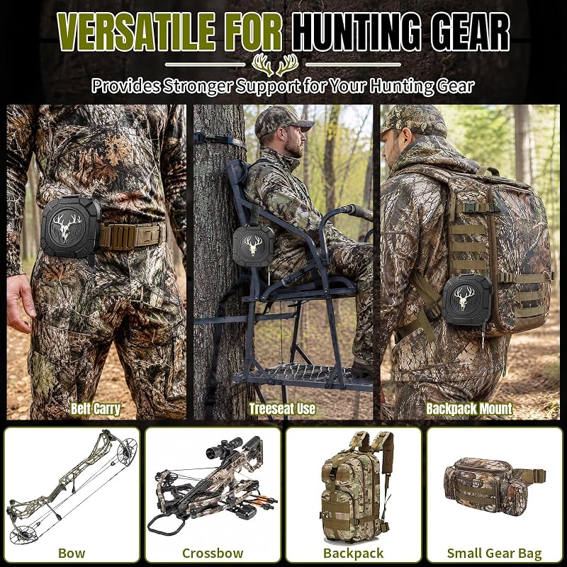 Retractable Bow Hoist for Hunting 30 ft - 0.6 in Wide Strap with Auto Retract