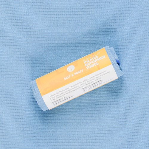 Salt & Honey Non-Slip Pilates Reformer Mat Towel (Blue)