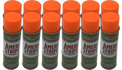 Ameri-Stripe Orange Athletic Field Paint - 1 Case (12 Cans) 18 oz. of Paint per Can