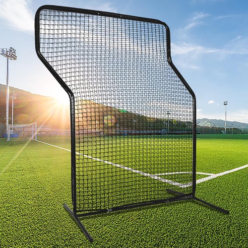 Gulfmore Portable 7x5 ft Baseball Z Screen Pitching Protector Net,Baseball Softball Z-Screen Net Pitcher Safety Protective Nets, Heavy Duty Metal Frame, Portable Practice Screen