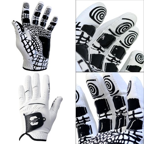 MONKEY GRIP Golf Glove Premium Synthetic Silicon Non silp Power Gip Slice Killer No Twist, Left Hand (Man-Large)