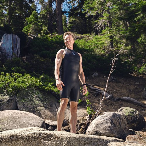 Synergy Triathlon Wetsuit 3/2mm - Volution Sleeveless Quick John Smoothskin Neoprene for Open Water Swimming Ironman & USAT Approved (Men, Men's M3)