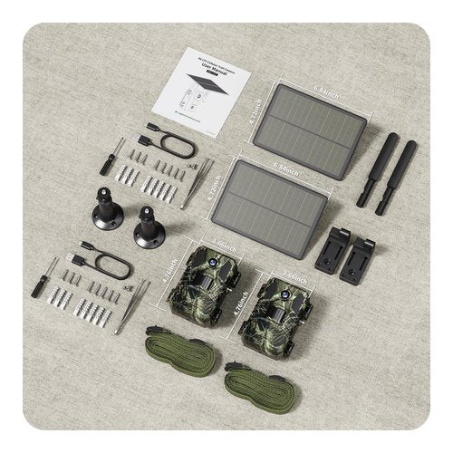 SEHMUA Cellular Trail Camera 2 Pack, Trail Camera 4G LTE Live Streaming with Built-in SIM Card 0.2s Trigger Speed Game Cameras with Night Vision Motion Activated Waterproof Trail Cam