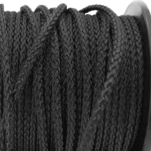 emma kites 100% Black Kevlar Braided Cord 100Ft 50Lb High Strength, Abrasion Flame Resistant, Tough Survival Tactical Cord Model Rocket Paracord Snare Line Fishing Assist Cord