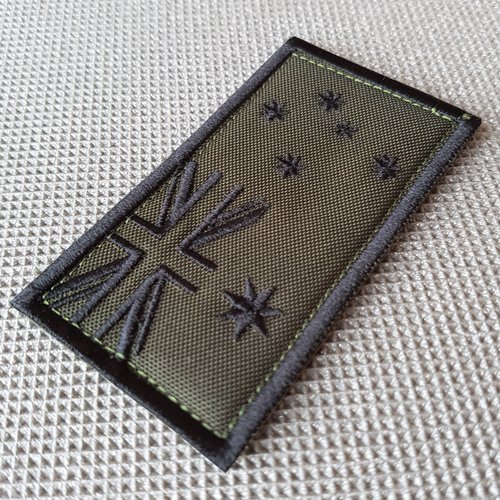 Australia Flag Morale Tactical Tab Badge Army Gear Embroidery Hook Patch (OD Green)