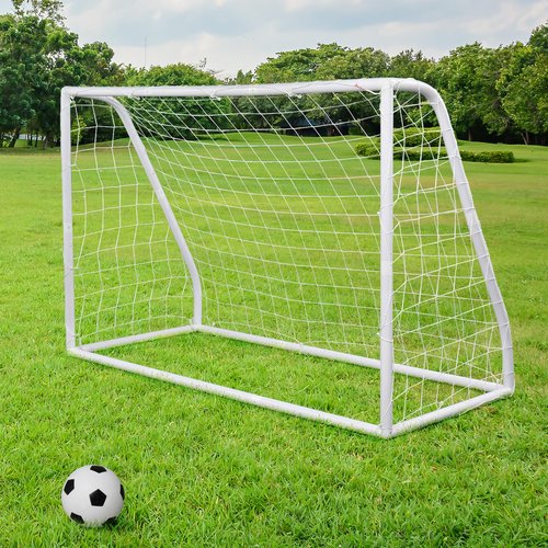 Ktaxon Soccer Goal 6x4/8x6 Portable Soccer Nets, Easy to Assemble PVC Frame, Design for Backyard Practice and Fun for Teens & Adults, Waterproof Outdoor Training Football Goals (6x4)