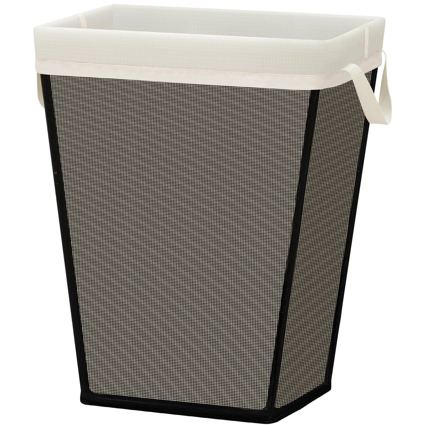 STO STO 75L Laundry Hamper, Space Saving Freestanding Clothes Basket with Iron Frame, Dirty Clothes Storage Bin with Removable Washable Liner for Bedroom, Bathroom, Dorm, Closet, Apartment, Beige