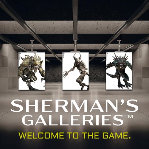 SHERMAN'S GALLERIES - 20×28 inch - Paper Shooting Targets (10 Individual Targets) - Pack 1: Creatures Edition - USA Brand, Made in Japan