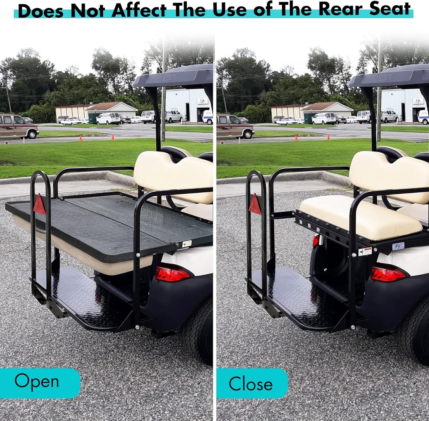 10L0L Universal Golf Cart Rear Safety Grab Bar Compatible with for Yamaha Club Car EZGO (2+2) /(4+2) Passenger Golf Cart