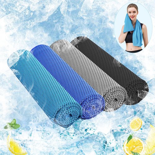 Cooling Towels for Neck/Face Ice Towel Cooling Neck Wraps for Hot Weather Sweat Towels Microfiber Chilly Towel cold Rags Soft Breathable Quick Dry for Indoor /Outdoor/Yoga/ Gym/Working out（40''x12''）