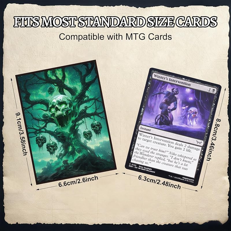 Kabinka MTG Card Sleeves - 100 Standard Size Pack, Skull Tree Variation