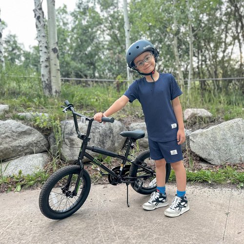 cubsala 14 Inch Kids Bike BMX Style Bicycle with Training Wheels Coaster Brake for 3 4 5 Years Old Boys Girls, Black