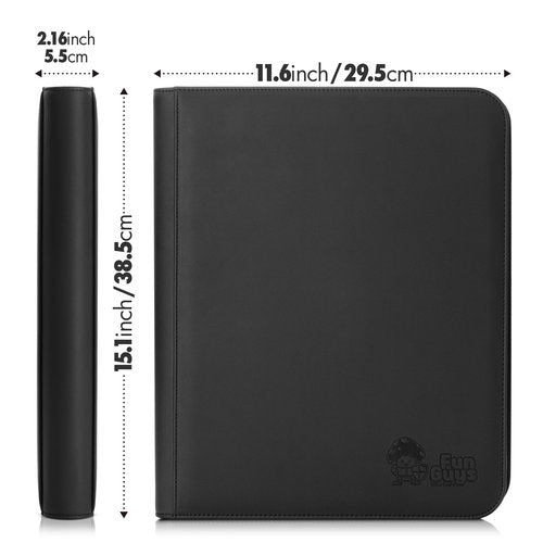 FunGuys Toploader Binder, Trading Card Binder Storage, 252 9 Pocket Top Loader Binder, Collection Album for Yugioh, MTG, TCG, Card Folders for Trading Cards