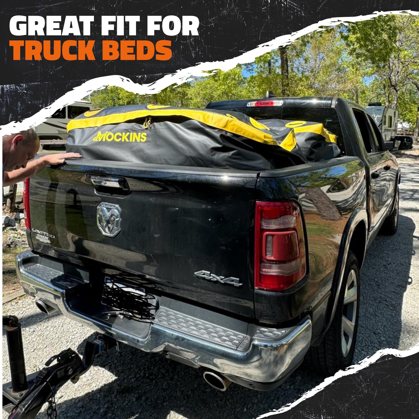 Mockins 30 Cu Ft Trailer Hitch Cargo Carrier Bag for Road Trips & Camping