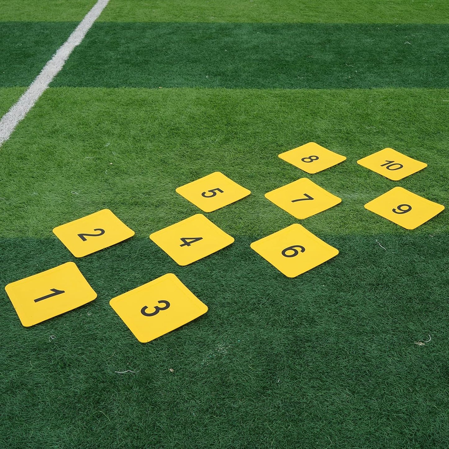 12inch Numbered Floor Spot Markers Thrown Down Baseball Bases Foot Yard Marker Hopscotch Square Mat