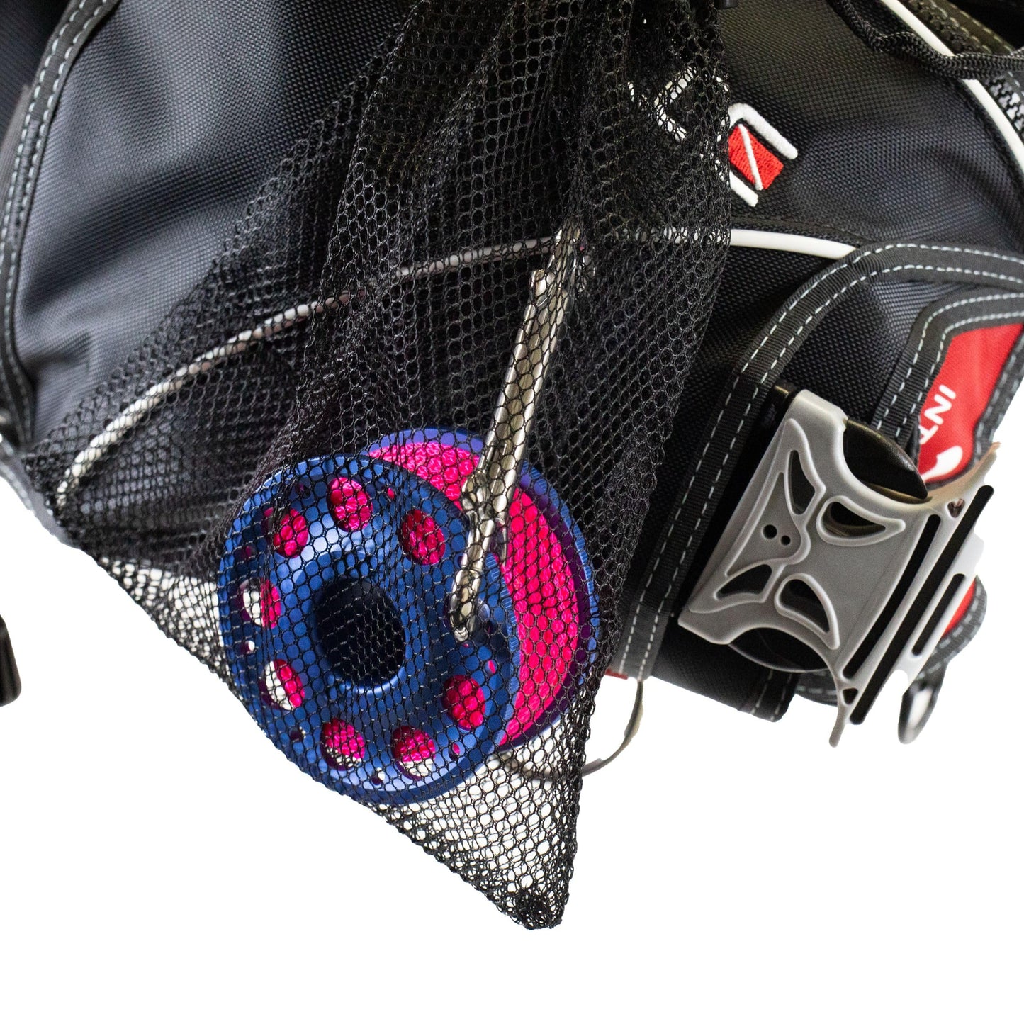 Scuba Choice Storage Mesh Bag for Snorkel & Dive Mask, 9"x6.5", Durable Polyester/Nylon Multi-Purpose Pouch with Clip Side Lock Snorkeling, Diving Gear, Accessories - Black