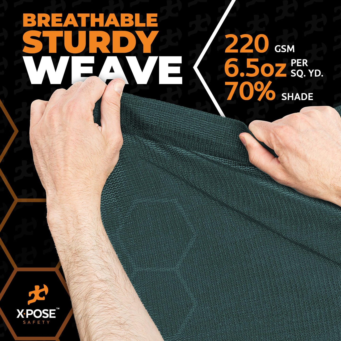 Xpose Safety Heavy Duty Green Mesh Tarp 12' x 24' – 70% Sunblock Shade Cloth with Grommets for Garden, Fence, Privacy Screen, Canopies, Dump Trucks, Pool Cover – Tear & Weather Resistant