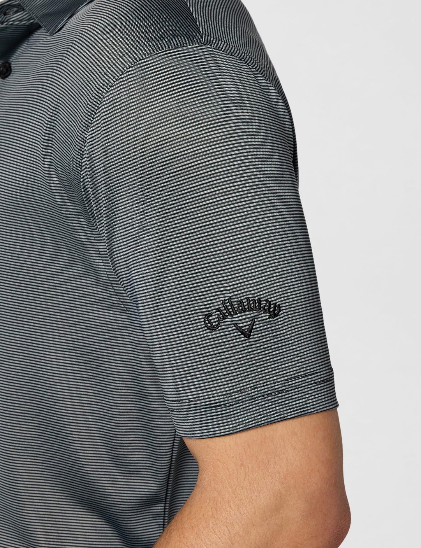 Callaway Men's Fine Line Stripe Short Sleeve Moisture-Wicking Stretch Golf Polo Shirt (Available in Big & Tall)