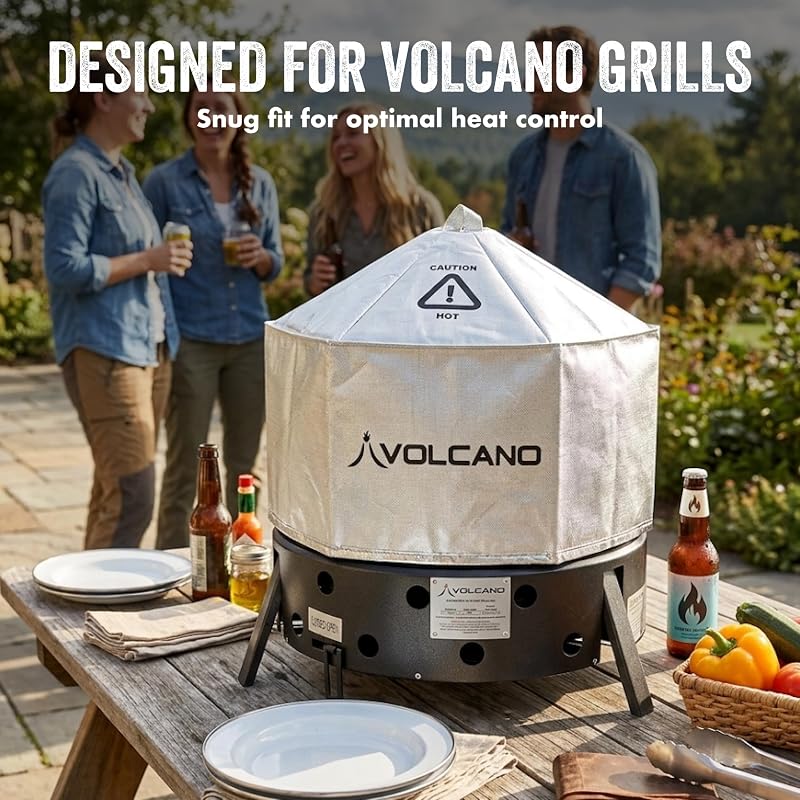 Volcano Grill Lid – Heat-Resistant, Collapsible Cover for Baking, Smoking & Dutch Oven Cooking