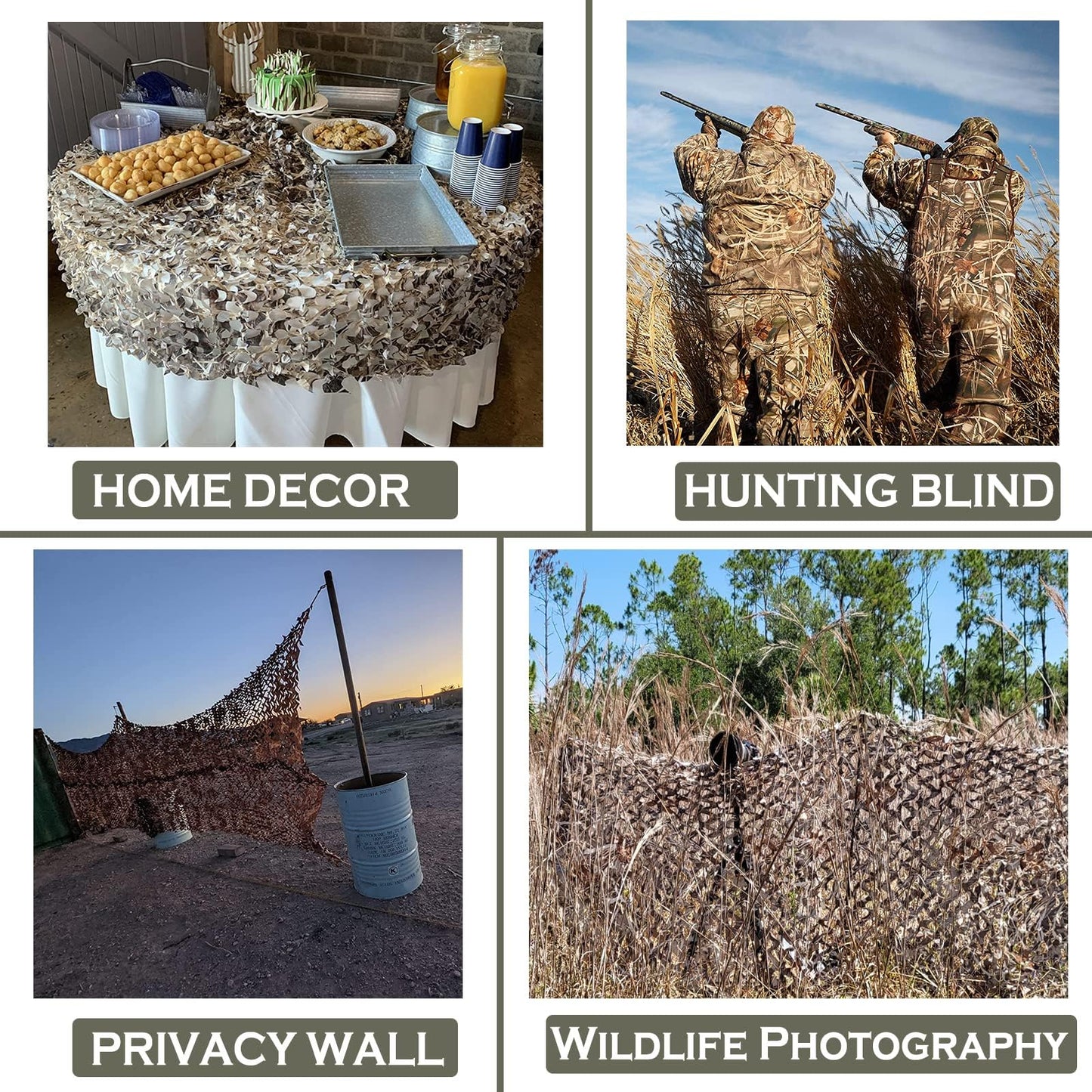 Yeacool Large Camo Netting Camouflage Netting Bulk Roll Burlap Camo Tarp Sunshade Net for Dinosaur Birthday Party Decoration Hunting Blind Material Bird Watching (Dry Grass, 65.6ftx4.9ft, 20m*1.5m)