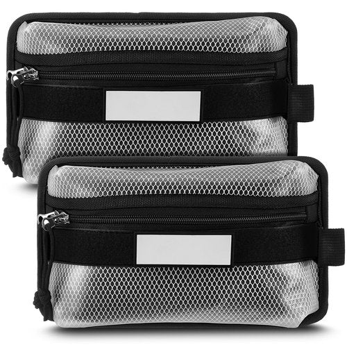 Aliceset 2 Pcs Tactical Pouch Admin Pouch Tactical Bag Insert Panel Organizer with Writable Patches, Molle Panel Accessories Utility Storage Pocket Accessories with Hook Fasteners for Vest Backpack