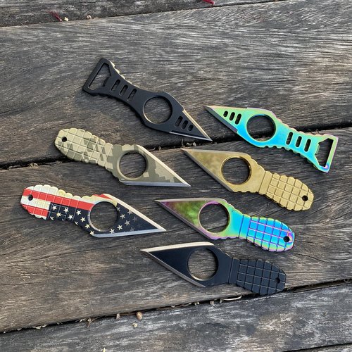 CIZPIROK Mini EDC Pocket Neck Knife with Chain and Sheath w/Pocket Clip, Ultra Small Fixed Blade Knives Tactical Necklace Knife for Men, Utility Box Cutter Outdoor Camping Backpacking Knives