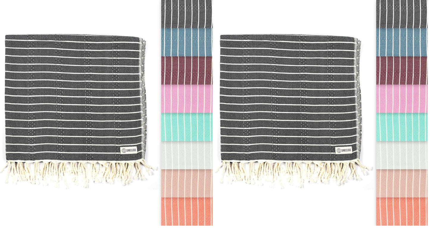 Sand Cloud Turkish Beach Towel - Sand Resistant & Quick Dry Towel - 2 Pack