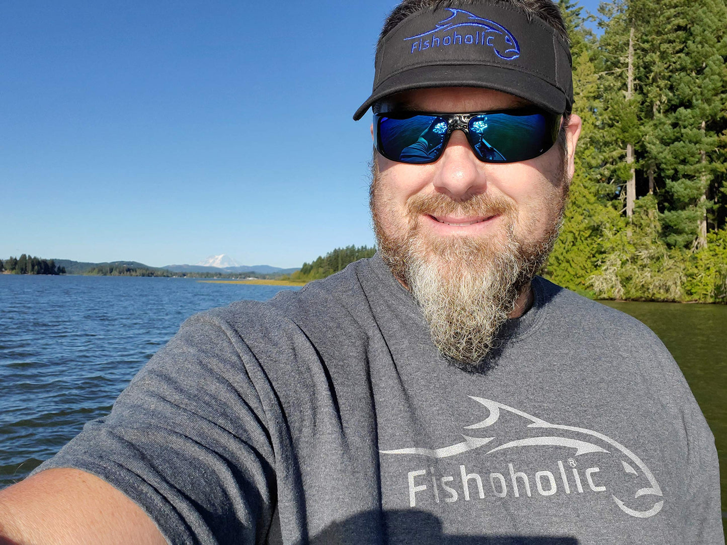 Fishoholic Sun Fishing Visor for Women and Men who Fish Golf Run Hike, Fishaholic Fishing Gift Black