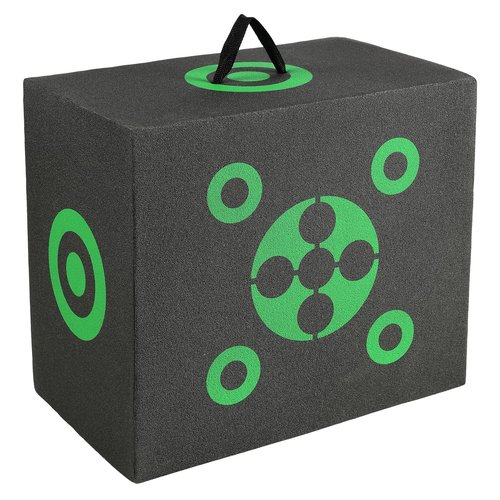 VEVOR Archery Target Block, 16"x18" All-Side Bow Target Block, Outdoor Portable Archery Target with Carry Handle, Easy Arrow Removal, Great Visibility, Lightweight, Easy to Transport, Black