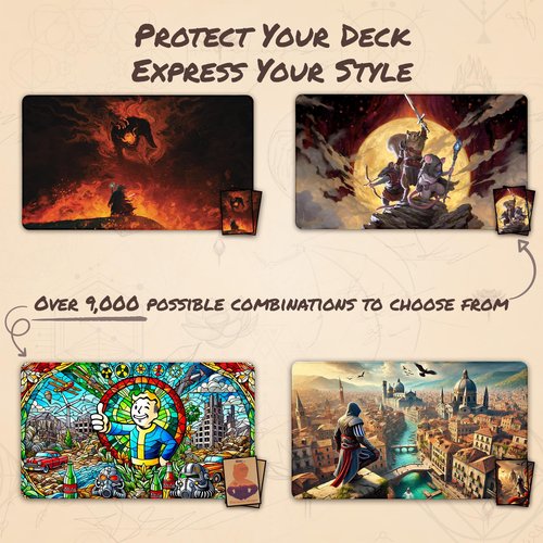 Paramint The Nine Black Riders (Stitched) - MTG Playmat by Anato Finnstark, LOTR Lord of the Rings - Compatible with Magic the Gathering Playmat - Play MTG, YuGiOh, TCG - Original Play Mat Art Designs