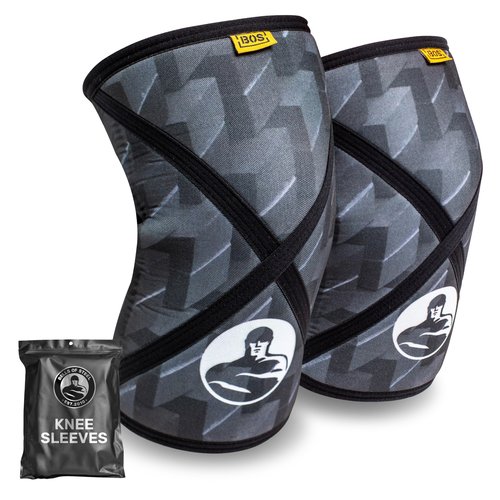 Bells of Steel Powerlifting Knee Sleeves for Men and Women, 7mm, Neoprene Knee Sleeve, 1 Pair, Classic Large, New Size Chart