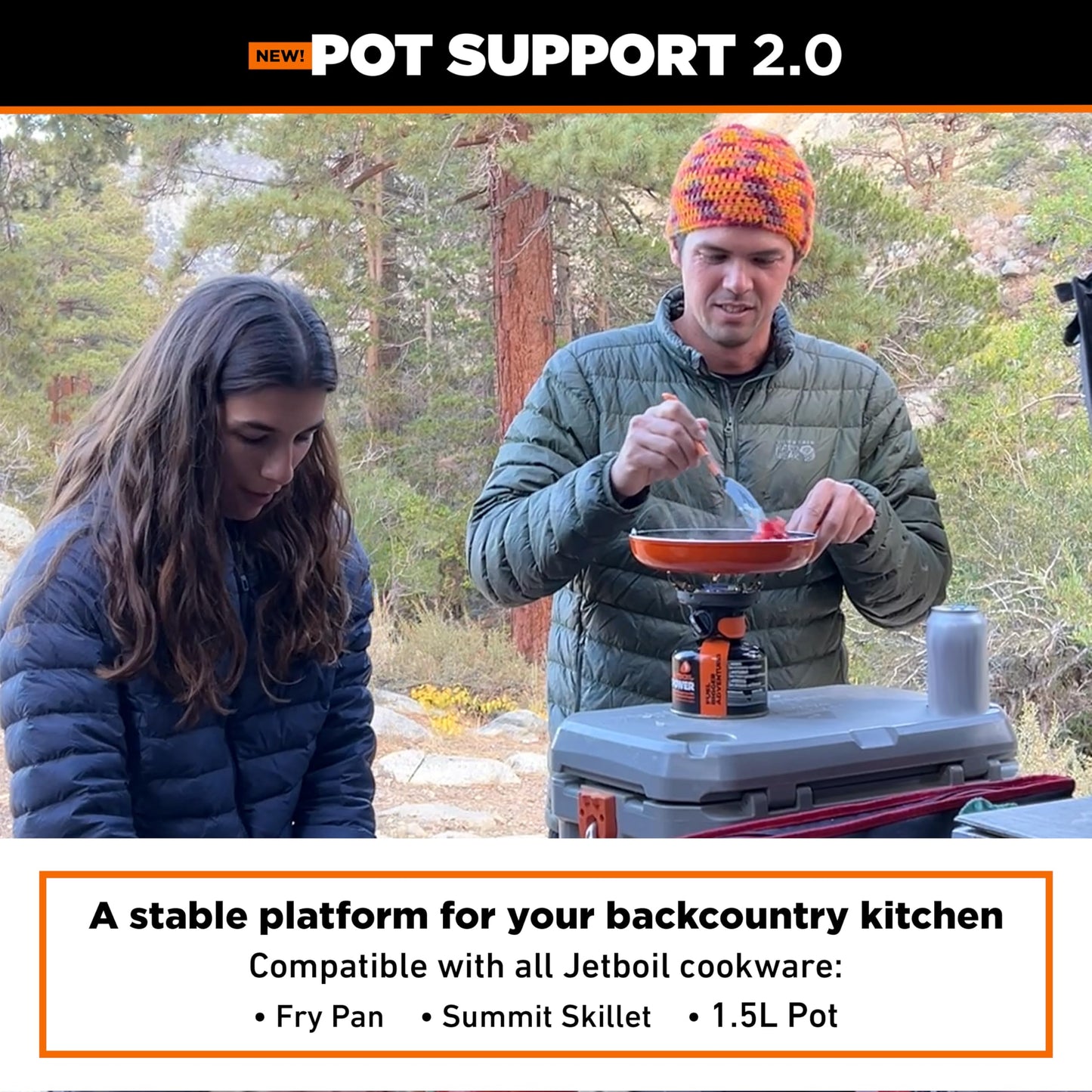 Jetboil Pot Support 2.0 with Foldable Arms for 2025 Jetboil Camp Stove Models, New for 2025